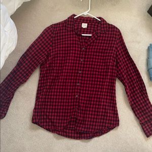 J Crew black and red flannel size medium
